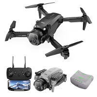 AE E4 WiFi FPV met Goggles Bril HD Dual Camera Optische Stroom Positionering Headless Mode Vouwbare RC Drone Quadcopter