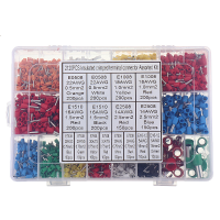 Aemedy® 2120 delig geïsoleerd koordpin eindklemmen vertind koperen krimpconnector Adereindhulzen set voor 22 5AWG