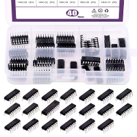 40 Stuks 74HCxx 74LSxx Serie Logische IC Assortiment Kit Laag Vermogen Schottky 20 Typen met Opbergdoos voor Elektronisc