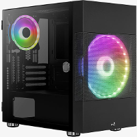 Aerocool Atomic v2 tower behuizing 2x USB A 3.2 (5 Gbit/s), 2x Audio, Window kit