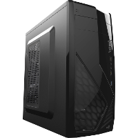 Aerocool CS 1102 tower behuizing 2x USB A 2.0, USB A 3.2 (5 Gbit/s), 2x Audio