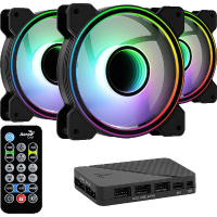 Aerocool Mirage 12 ARGB Pro 120x120x25 3 stuks, incl. H66F hub en afstandsbediening