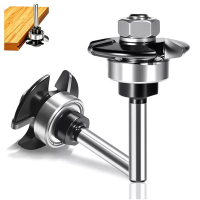 Afgeronde 3 vleugel T sleuf frees bit 1/4 inch 8mm shank carbide houtrouter bit groefgereedschap voor laminaat MDF spaan