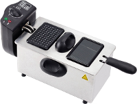 AFK EFT 2000L Friteuse met koudezone 2000 W RVS, Zwart