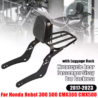 Afneembare achterpassagiers sissybar rugsteun met bagagenet voor Honda Rebel 300 500 CMX300 CMX500 2017 2023