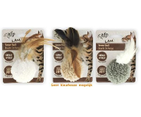 Afp Snow Ball Lamswol Met Veren En Catnip Assorti