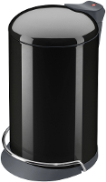 Afvalbak 13 L Hailo Profiline Solid Design M (ã X H) 260 Mm X 460 Mm Diepzwart Voetpedaal, Zelfsluitende Swingdeksel 1 Stuks