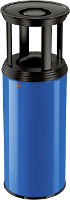 Afvalbak 50 L Hailo Profiline Combi Plus Xl Gentiaan Blauw, Zwart Met Asbak 1 Stuks