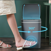 AGSIVO 16L Slimme Inductie Touchless Prullenbak Afvalbak met Bewegingssensor en Oplaadbare Batterij voor Keuken Slaapkam