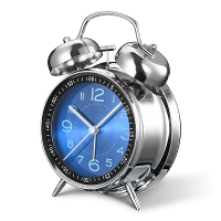 AGSIVO 4 Inch Luid Alarmklok Dubbelbel Analoge Klok voor Zware Slapers Stil Niet tikkend Kwarts met Achtergrondverlichti