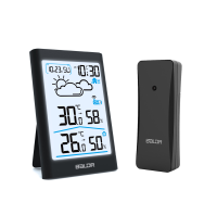 BALDR LCD Digitaal Slim Draadloos Weerstation Binnen/Buiten Thermometer Hygrometer Externe Sensor Alarm Tijdsklok Weersv