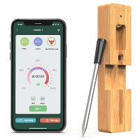 AGSIVO Bluetooth Draadloze Vlees Thermometer, 165ft Bereik Digitale Thermometer met Alarm voor Grillen, BBQ en Keukenkok