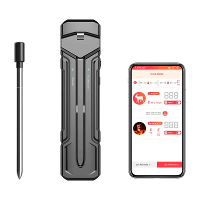 AGSIVO bluetooth Draadloze Voedsel Vleesthermometer 300ft Lange Bereik Digitale Thermometer Slimme Alert voor Grillen Vo