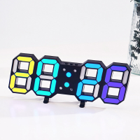 Digitale 3D Wand Wekker Wandgemonteerde Decoratieve Elektronische Tafelklok Met Verstelbare Luminous Mode Digitale Wekke