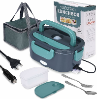 AGSIVO Draagbare 60W Elektrische Lunchbox Bento Box Voedselverwarmer Lunchbox Voedselopslagcontainer 12V 220V EU stekker
