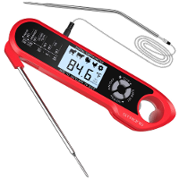 AGSIVO Dual Probes Snelle Instant Read Digitale Voedsel Vleesthermometer Waterdicht voor BBQ Keuken Koken Grillen
