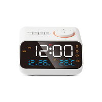AGSIVO FM Radio Digitale Wekker met Dubbele Alarm / Snooze / Temperatuurweergave / Datumweergave / Geheugenfunctie