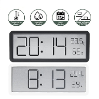 LCD scherm Digitale wandklok Tijd Temperatuur Vochtigheid Tijdweergave Elektronische klok Desktop digitale klok Batterij
