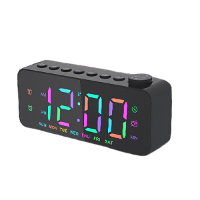 AGSIVO LED Digitale Wekker met FM radio / Dubbele wekker / Snooze / Externe USB oplaadpoort / Dimbaar nachtlampje voor s