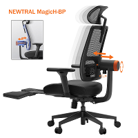 Newtral MagicH BP Ergonomische Stoel met Voetensteun   Home Office Bureau Stoel met Auto Volgend Lumbaal Ondersteuning,