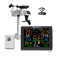 NicetyMeter 0320 7 In 1 Wifi draadloze Weerstation Klok Indoor Outdoor Thermometer Hygrometer met Outdoor Sensor / Weers
