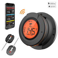 Slimme Digitale Bluetooth Waterdichte IP54 Draadloze BBQ thermometer met Afstandsbediening, inclusief Bluetooth sondes v