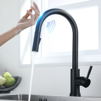 AGSIVO Smart Touch keukenkraan met uittrekbare sproeier, bewegingssensor, koud en warm gemengde kraan, SUS 304 roestvrij