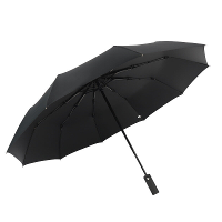 AGSIVO Travel Automatische Opvouwbare Paraplu Voor Zon en Regen, 10 Versterkte Windbestendige Ribben, UPF 50+ UV Bescher