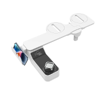 Ultra Slim Zitbevestiging Verstelbare Waterdruk Kont Sproeier Toilet Met Mobiele Telefoon Opbergrek Dubbele Nozzle Spira