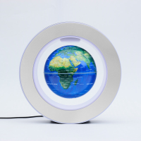 AGSIVO Zwevende Globe Lamp Magnetisch Levitatie 4 Inch LED Licht ABS Behuizing Geborsteld Zilveren Afwerking Zwevende Hu