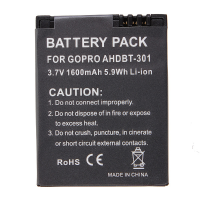 Ahdbt 301 3.7V 1600mah Li Ion Battery For Gopro Hero 3 Camera