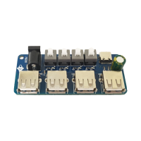 Voedingsuitbreidingsmodule Knopbediening 5V 4 weg USB distributiekaart Voedingshub