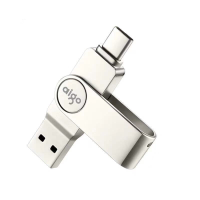 Aigo U356 256GB USB Flash Drive Type C & USB3.1 Dual Metaal Interface Hoge Snelheid Pendrive Mini Draagbare Geheugen U S