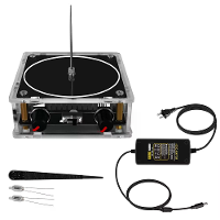 Muziek Tesla Coil Bluetooth/AUX Dual Mode Muziekdoos 48V Ingang Transparante Acryl Kunstmatige Bliksem Aanraakbare Weten