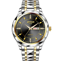AIYISHI Heren Horloges Luxe Merk Luminous Waterdichte Zakelijke Horloge RVS Band Quartz Horloge