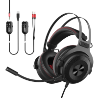 AJAZZ The One:1 Gaming Headset Over Ear Hoofdtelefoon met 7.1 Surrond Sound 53mm Driver Soft Oorkussen Multifunctionele