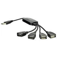 Akyga AK AD 13 AK AD 13 USB hub 4 poorten USB A USB 2.0 480 MBit/s Zwart