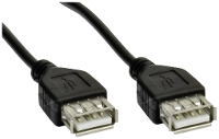 Akyga AK USB 06 USB kabel USB A bus, USB A bus 1.80 M Zwart