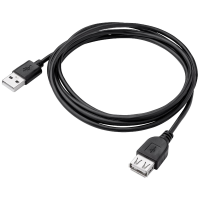 Akyga AK USB 07 USB kabel USB 2.0 USB A stekker, USB A bus 1.80 M Zwart