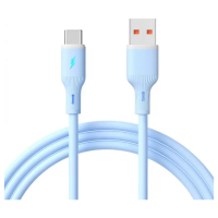Akyga AK USB 63 USB kabel USB A stekker, USB C stekker 1 m Blauw