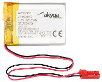 Akyga LP303040 Accupack Batterijgrootte: Speciaal LiPo 3.7 V 320 mAh