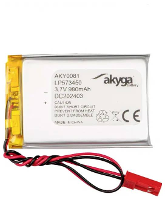 Akyga LP573450 Accupack Batterijgrootte: Speciaal LiPo 3.7 V 980 mAh