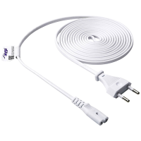 Akyga Stroom Adapterkabel [1x Euro stekker   1x Apparaatbus C7] 3.00 M Wit