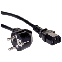 Akyga Stroom Adapterkabel [1x Randaarde stekker   1x Apparaatstekker, female C13 10A] 1.50 M Zwart