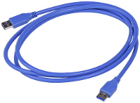 Akyga USB kabel USB A stekker, USB A stekker 1.80 M Blauw AK USB 14