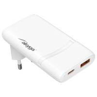 Akyga USB oplader 65 W USB C, USB A Wit