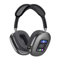 AKZ MAX600 Draadloze Headset Bluetooth Koptelefoon HiFi Bass Driver 3D Stereo Lage Latentie Digitale Weergave Scherm Hea