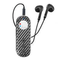AKZ Q26 2 in 1 Draadloze Lavalier Oorkoptelefoon Auto bluetooth 5.4 Ontvanger Adapter Stereo Geluid LED Digitale Weergav