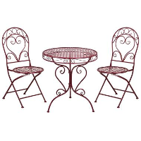 ALBINIA   Bistroset voor 2   Bordeaux   Metaal