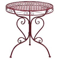 ALBINIA   Tuintafel   Bordeaux   70 x 70 cm   IJzer